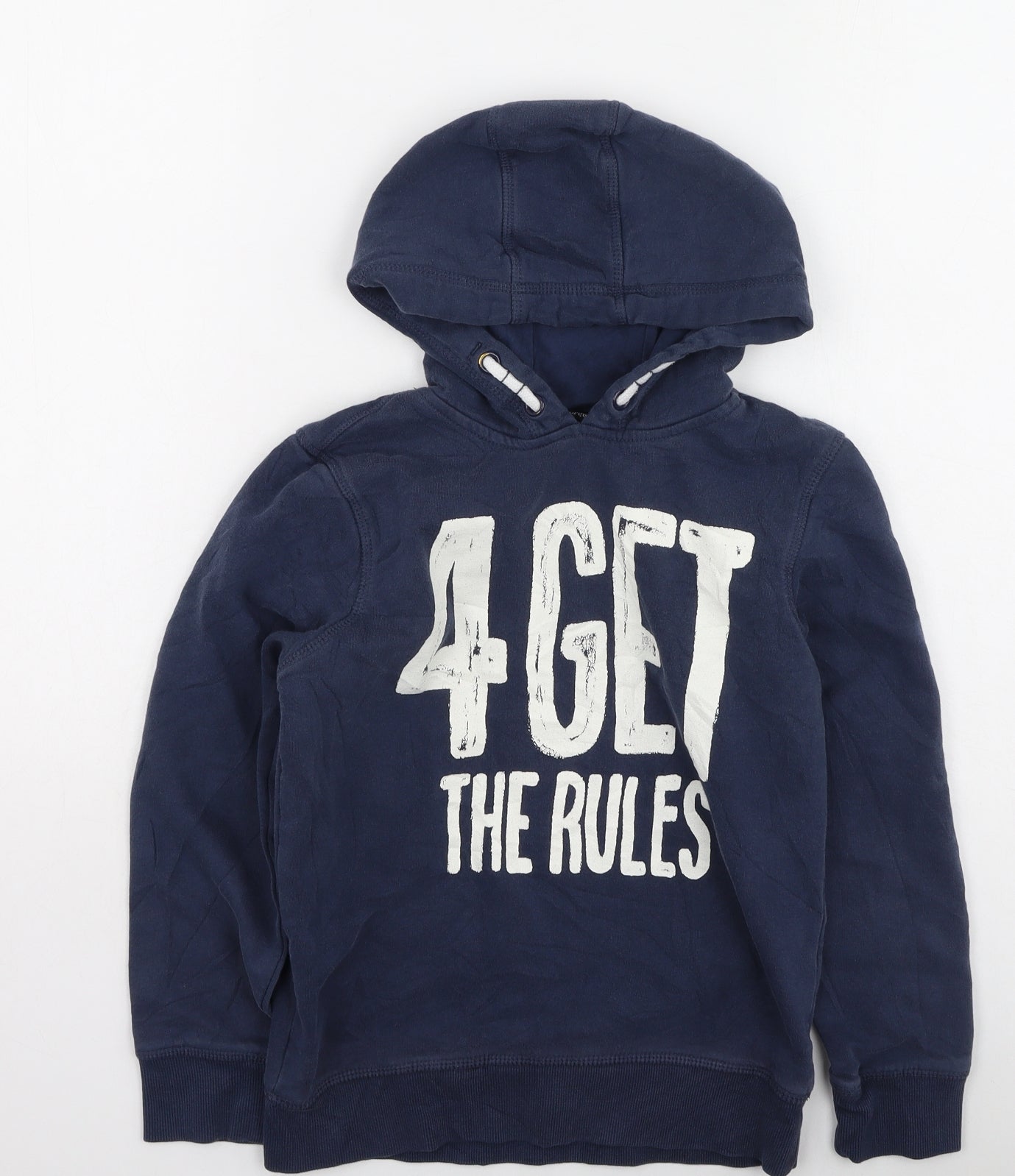 George  Boys Blue  Cotton Pullover Hoodie Size 9-10 Years