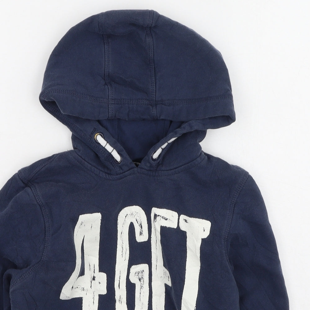 George  Boys Blue  Cotton Pullover Hoodie Size 9-10 Years
