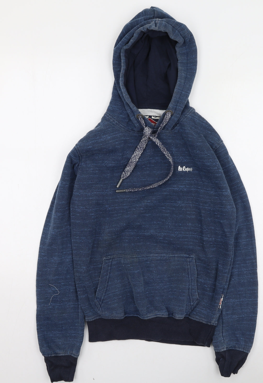 Lee Cooper Mens Blue  Cotton Pullover Hoodie Size S