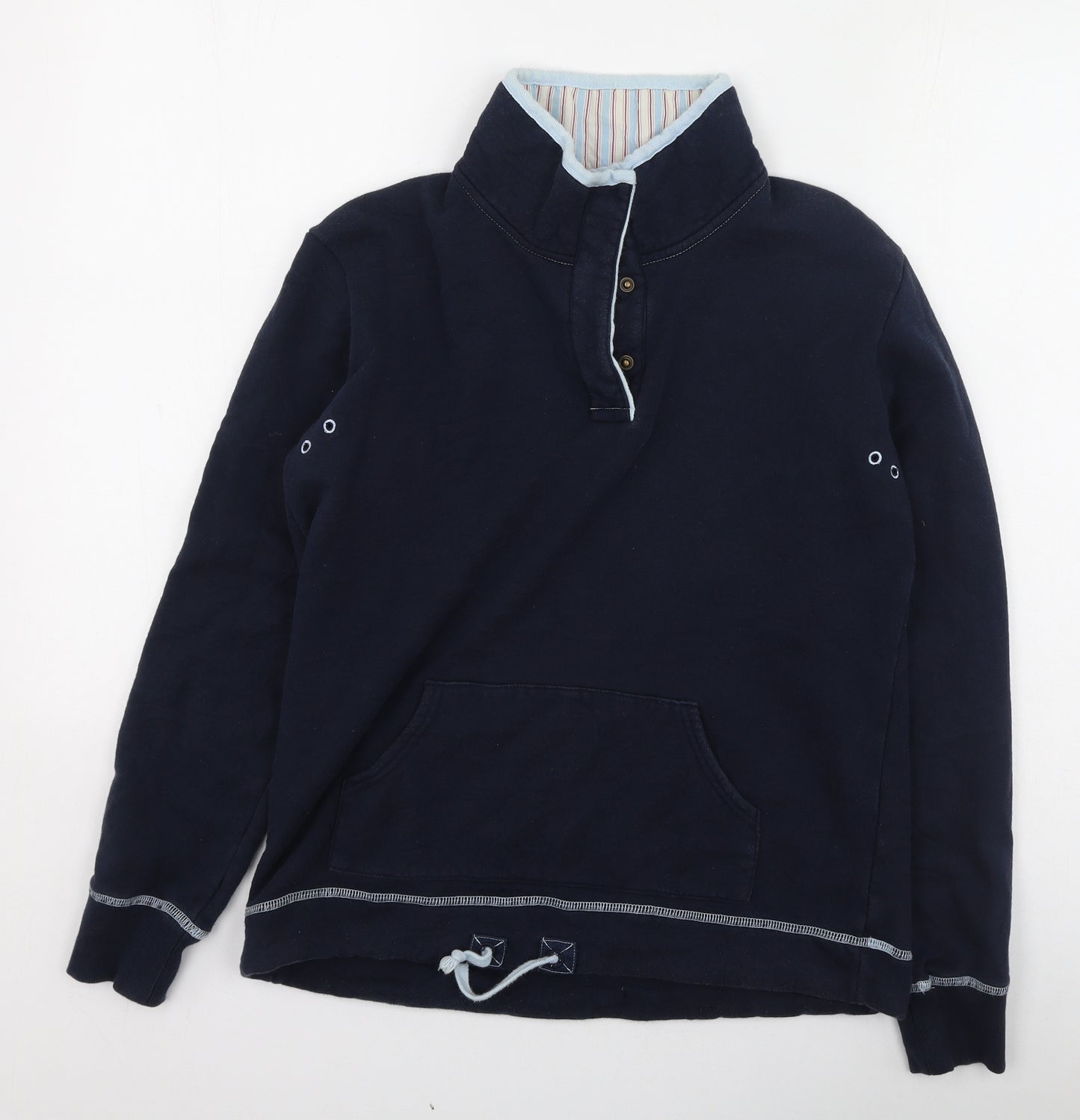 Joules Womens Blue  Cotton Pullover Sweatshirt Size 8
