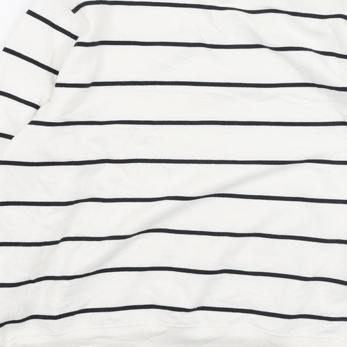 Marks and Spencer Mens Multicoloured Striped Polyester Pullover Sweatshirt