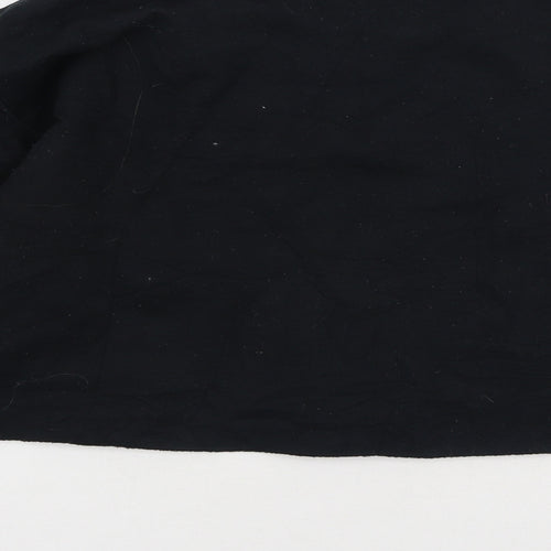Topshop Womens Black  Polyester Pullover Sweatshirt Size M