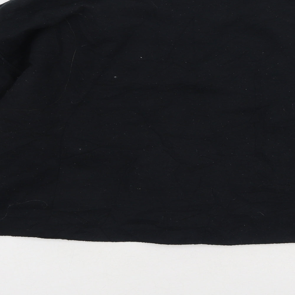 Topshop Womens Black  Polyester Pullover Sweatshirt Size M