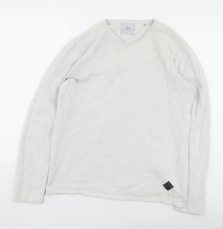 Minimum Mens Beige Round Neck Cotton Pullover Jumper Size XL