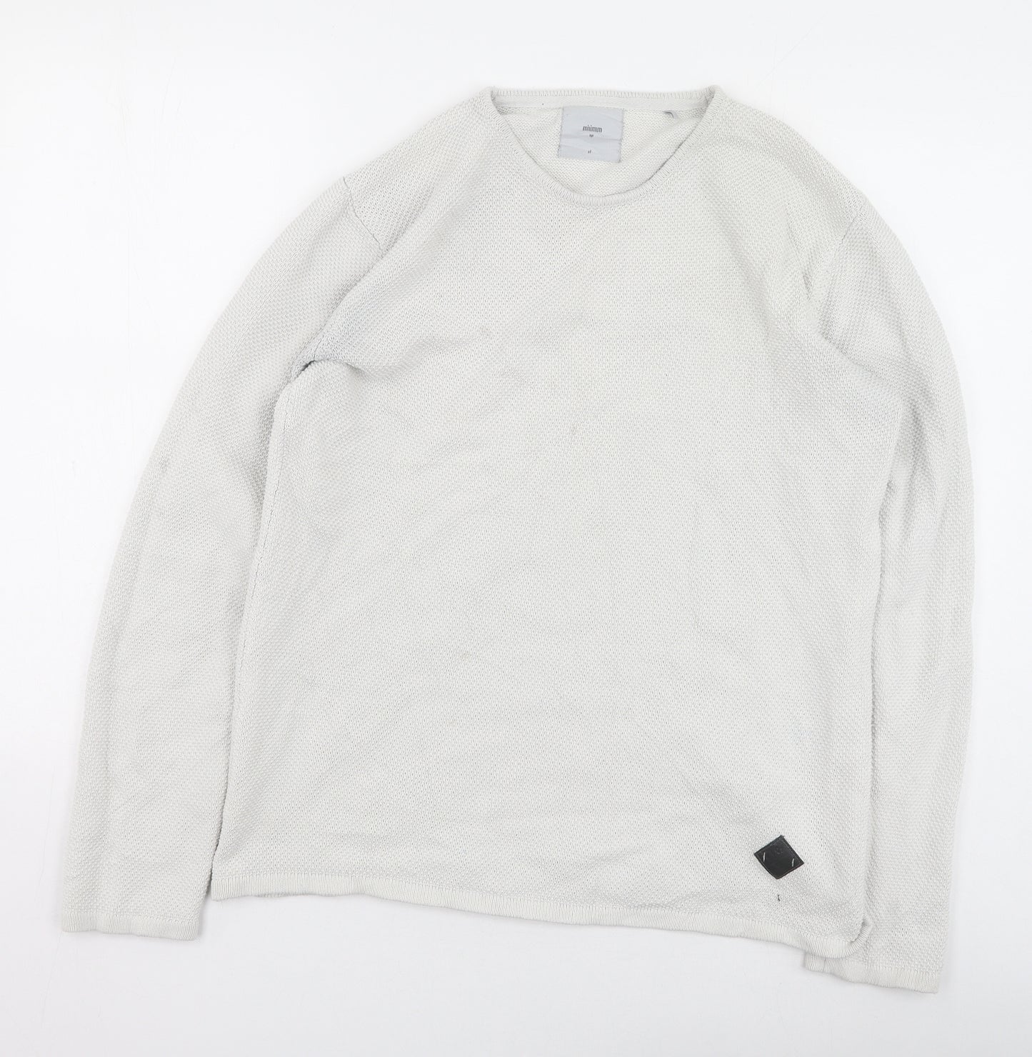Minimum Mens Beige Round Neck  Cotton Pullover Jumper Size XL