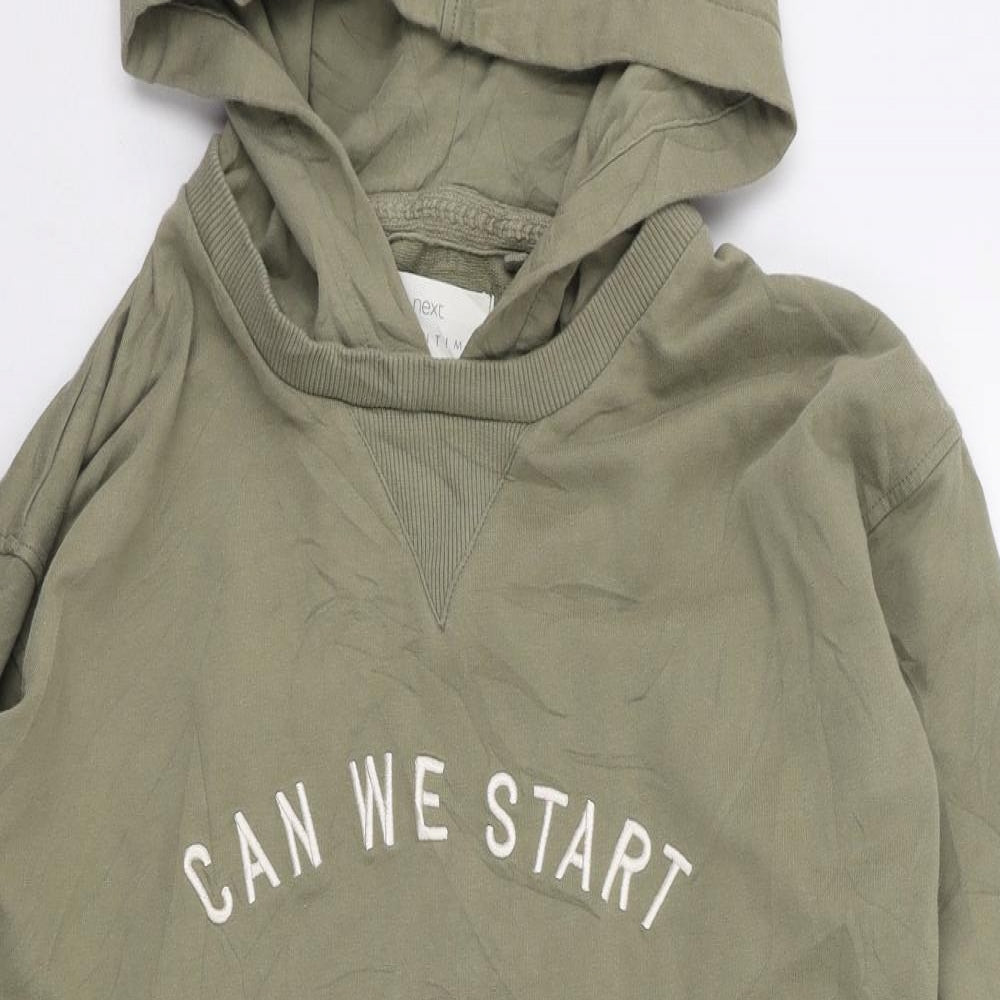 NEXT Womens Green  Cotton Pullover Hoodie Size S