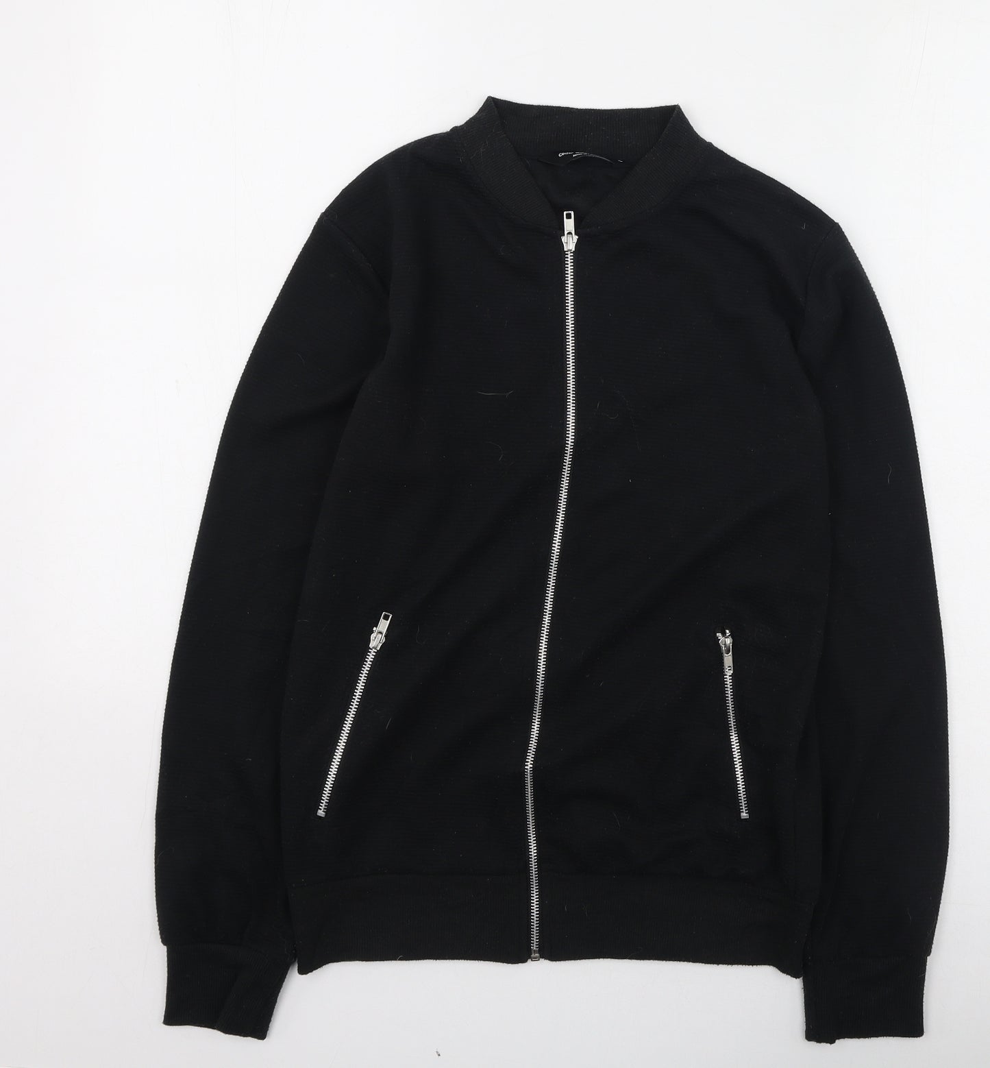Cedar Wood State Womens Black Round Neck  Polyester Cardigan Jumper Size S