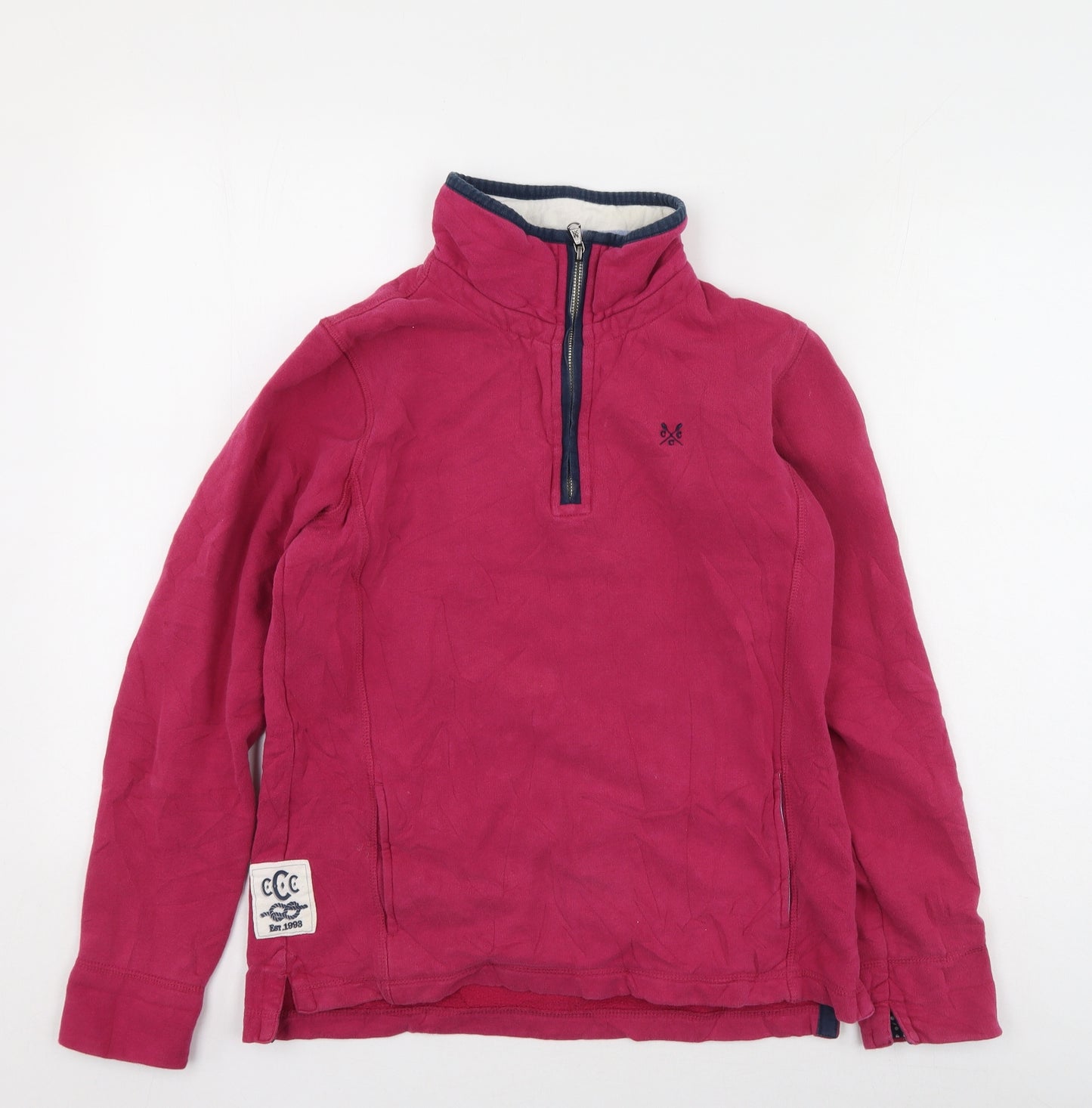 Crew Clothing Womens Pink  Cotton Pullover Sweatshirt Size 8