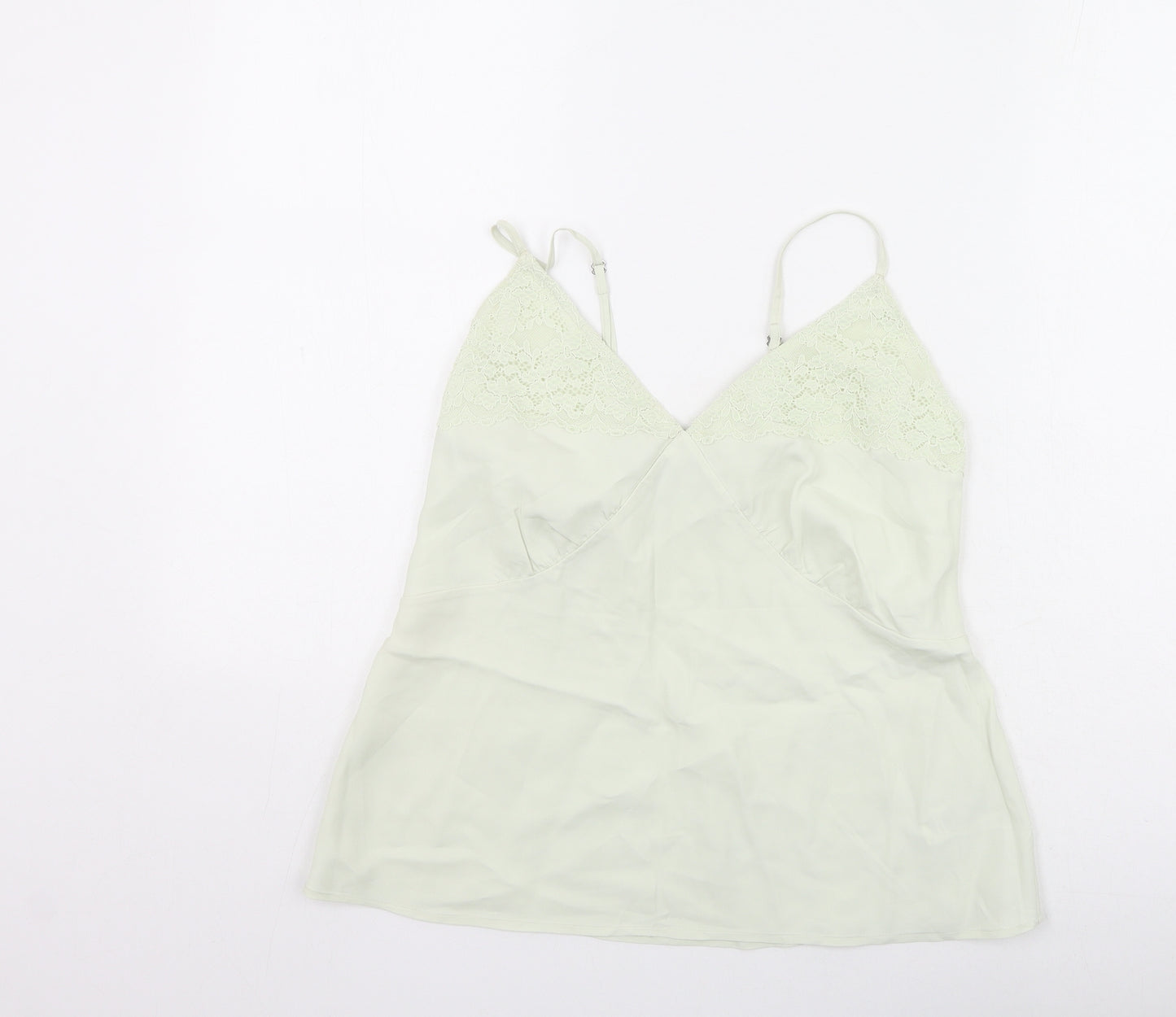 Marks and Spencer Womens Green  Polyamide Camisole Tank Size 12 V-Neck