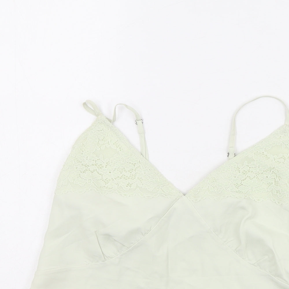 Marks and Spencer Womens Green  Polyamide Camisole Tank Size 12 V-Neck