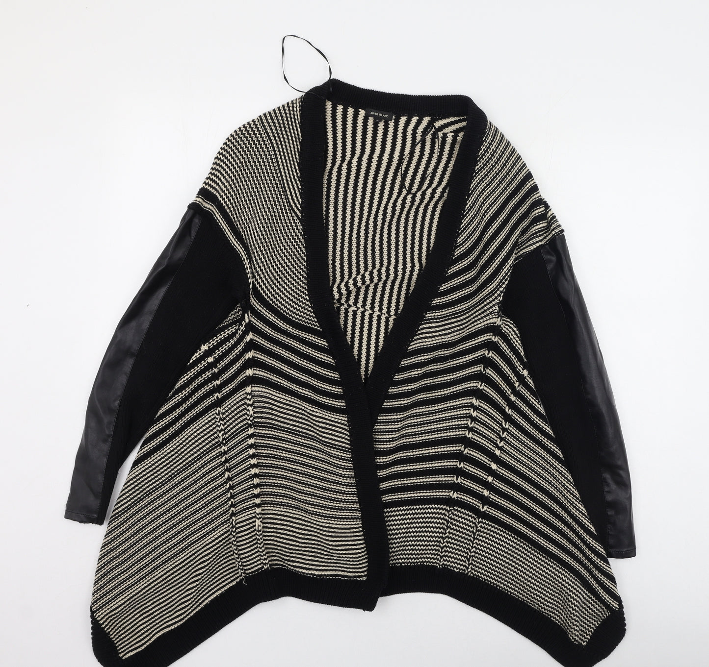 River Island Womens Multicoloured V-Neck  Acrylic Cardigan Jumper Size 16