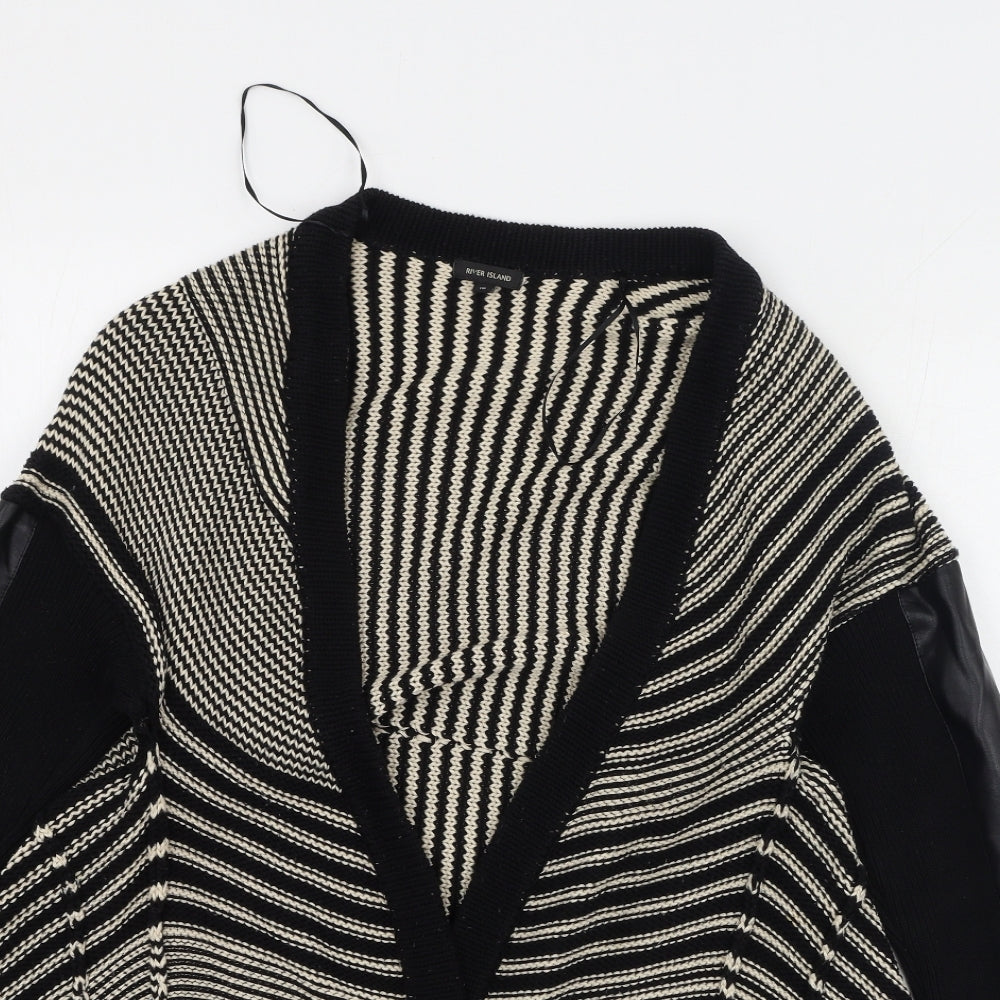 River Island Womens Multicoloured V-Neck  Acrylic Cardigan Jumper Size 16