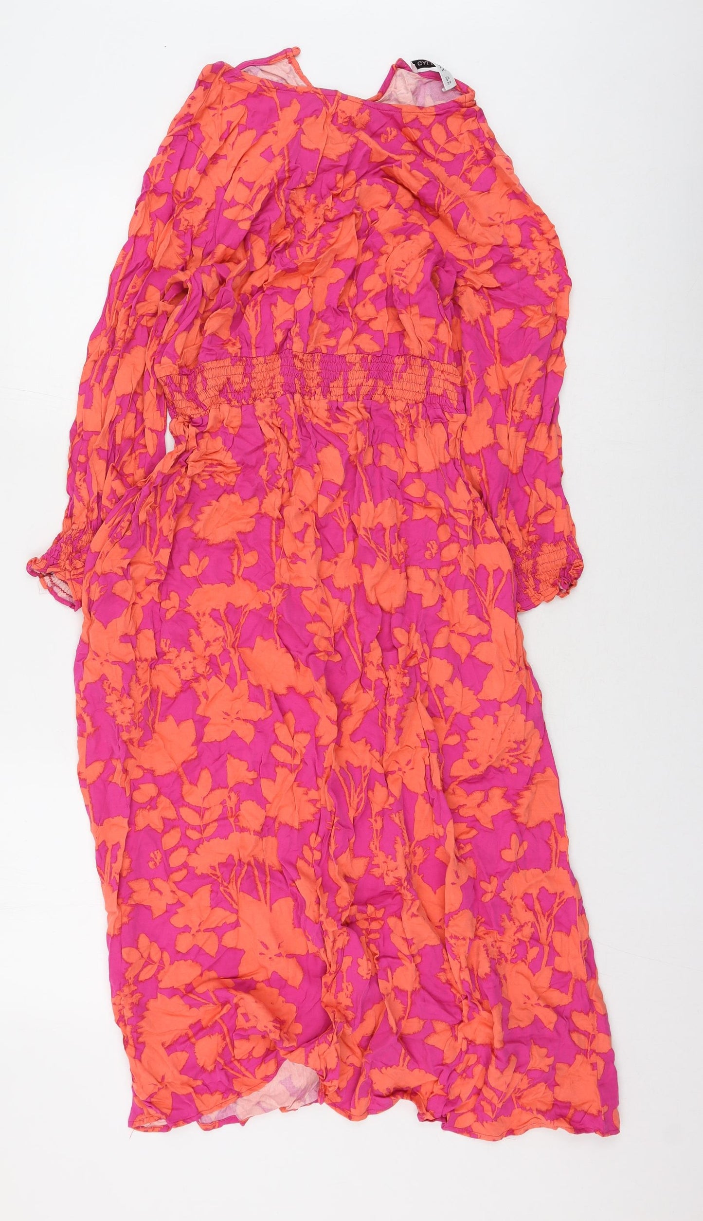 Gallery Womens Multicoloured Floral Polyester Fit & Flare  Size 12  Round Neck
