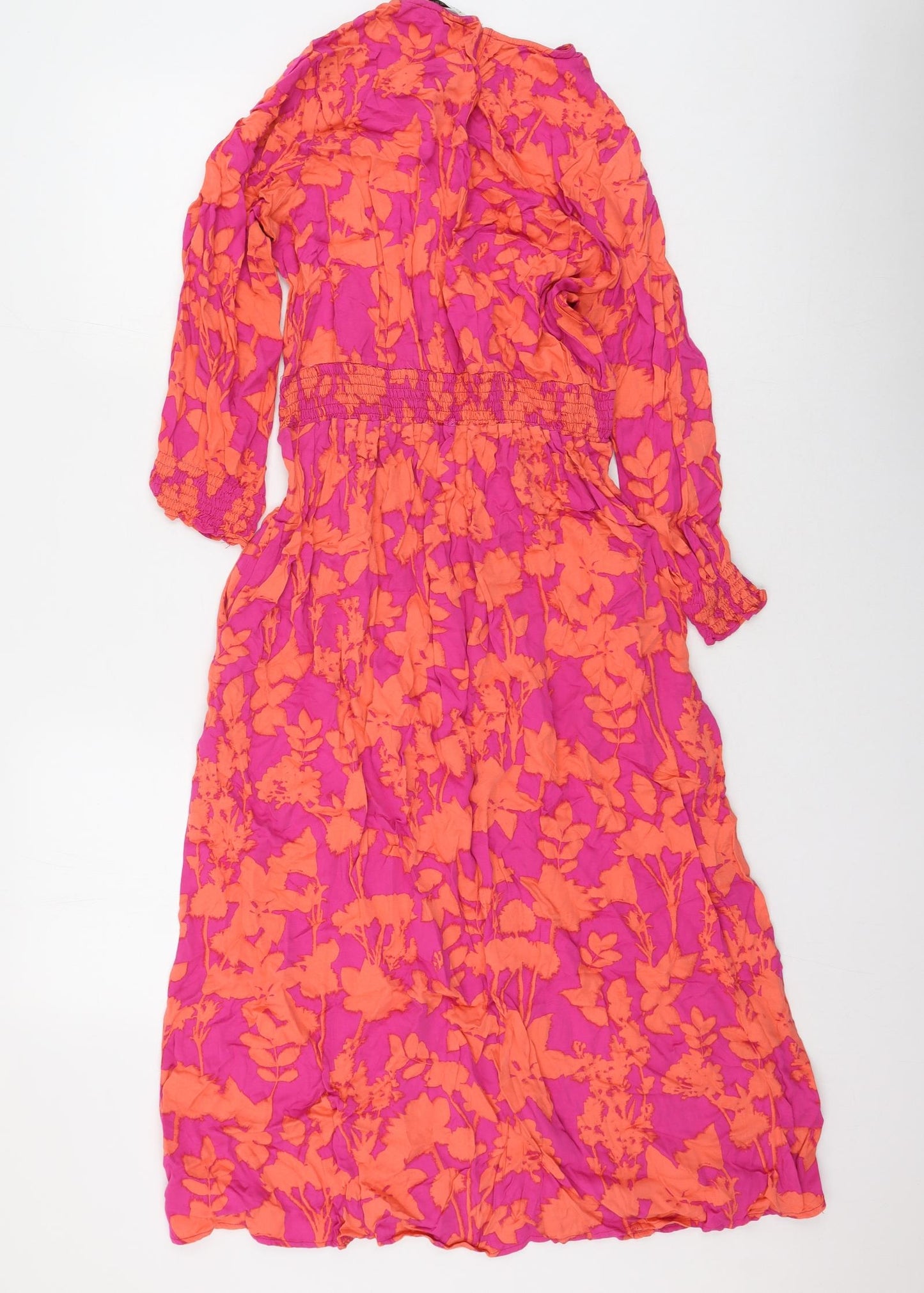 Gallery Womens Multicoloured Floral Polyester Fit & Flare  Size 12  Round Neck