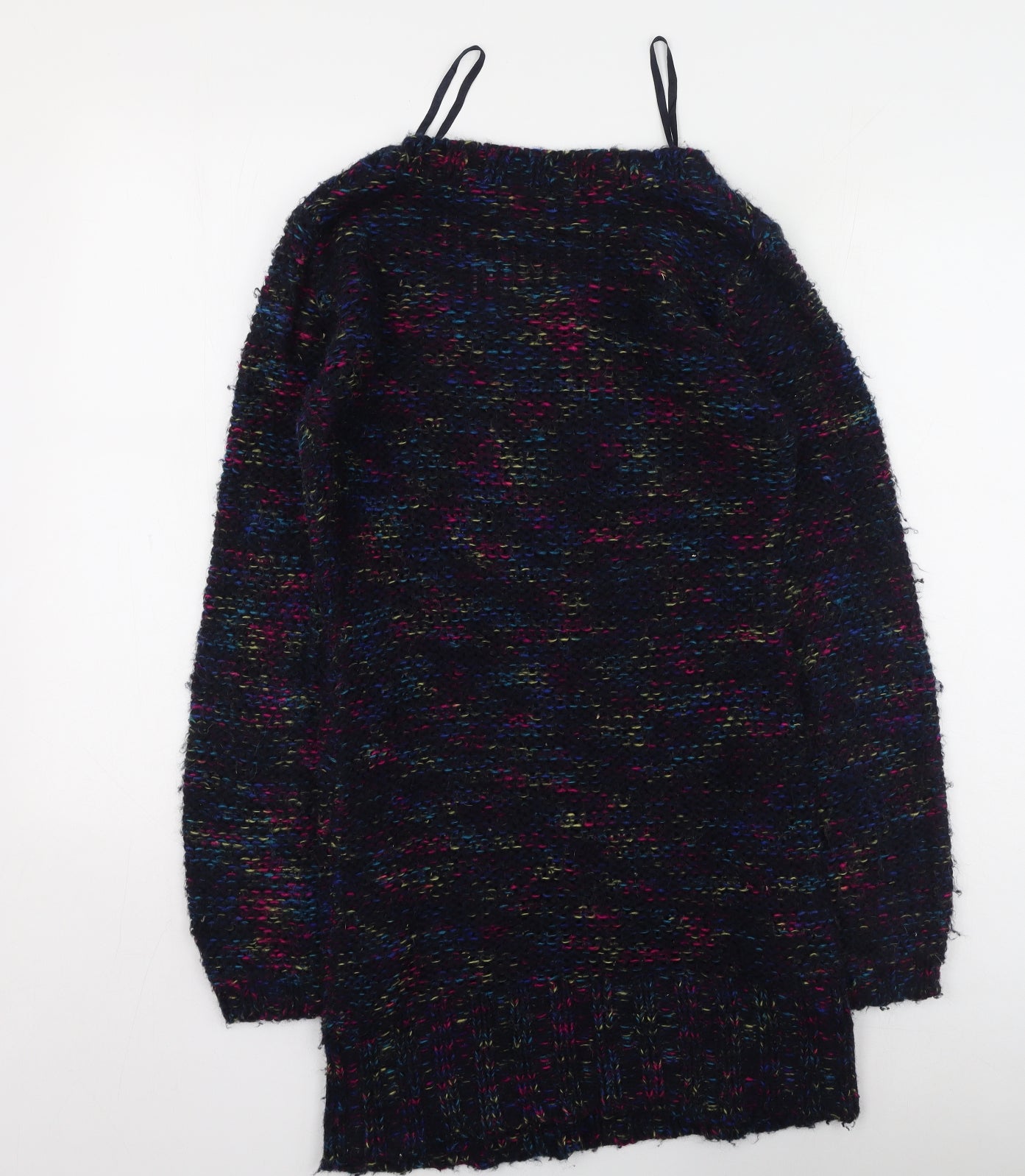 New Look Womens Multicoloured  Acrylic Jumper Dress  Size 10  Round Neck