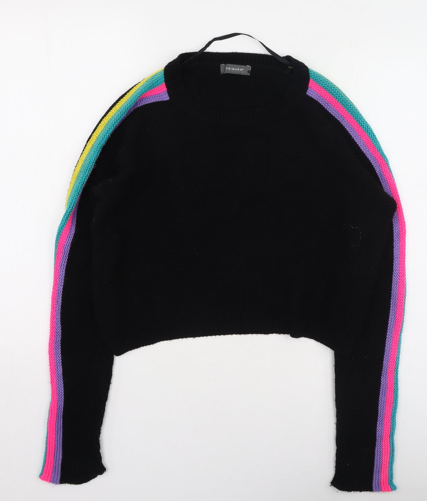 Primark Womens Multicoloured Round Neck  Acrylic Pullover Jumper Size M