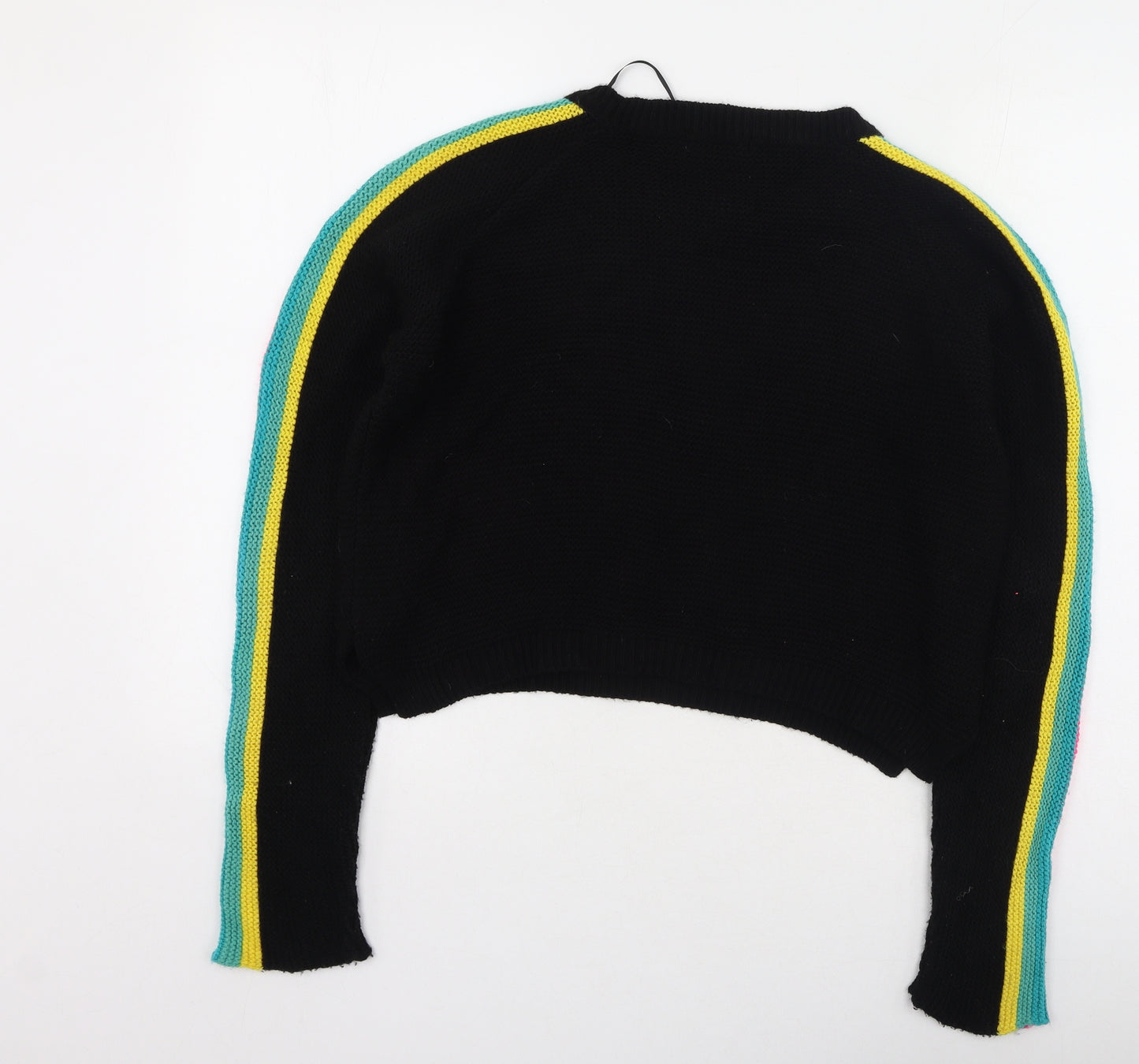 Primark Womens Multicoloured Round Neck  Acrylic Pullover Jumper Size M