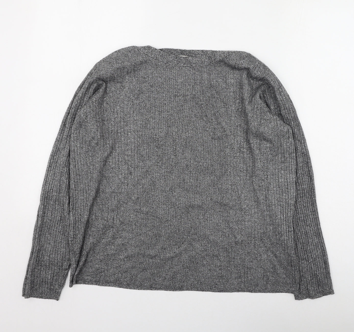 TU Womens Grey Round Neck  Viscose Pullover Jumper Size 20