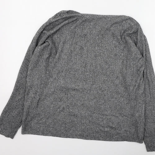 TU Womens Grey Round Neck  Viscose Pullover Jumper Size 20