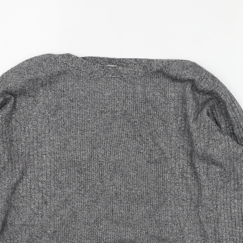 TU Womens Grey Round Neck  Viscose Pullover Jumper Size 20