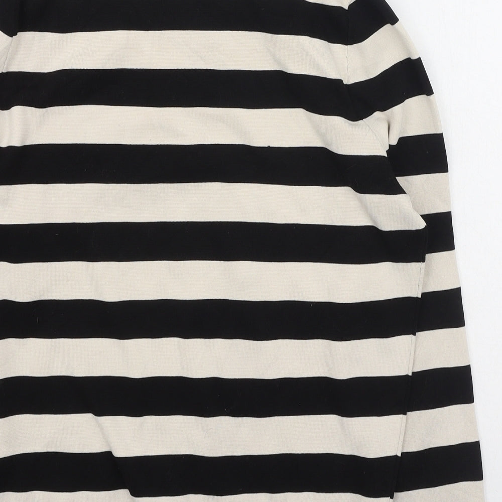 Zara Womens Multicoloured Striped Polyamide Pullover Sweatshirt Size S