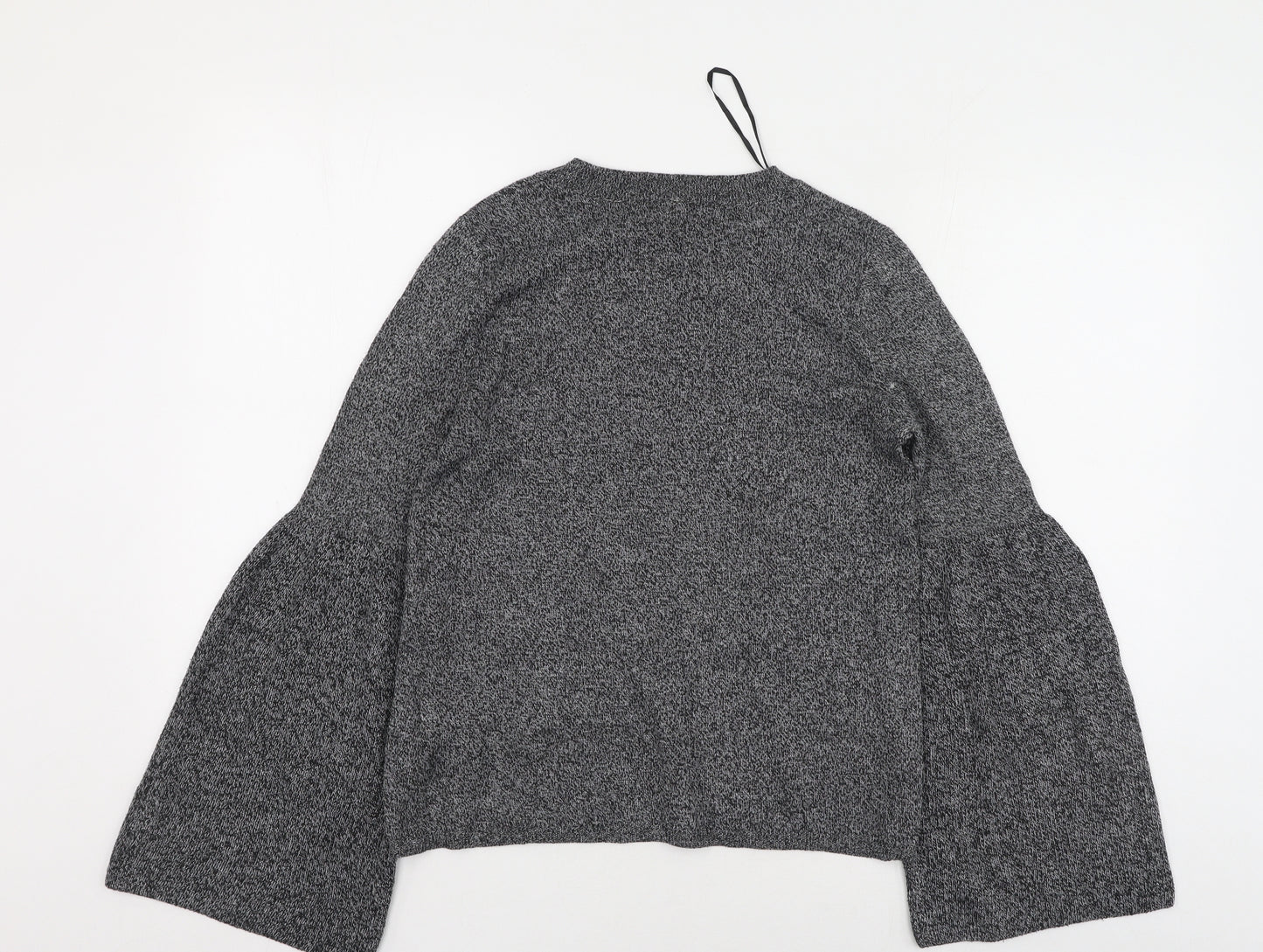 Preworn Womens Grey Round Neck  Polyester Pullover Jumper Size S