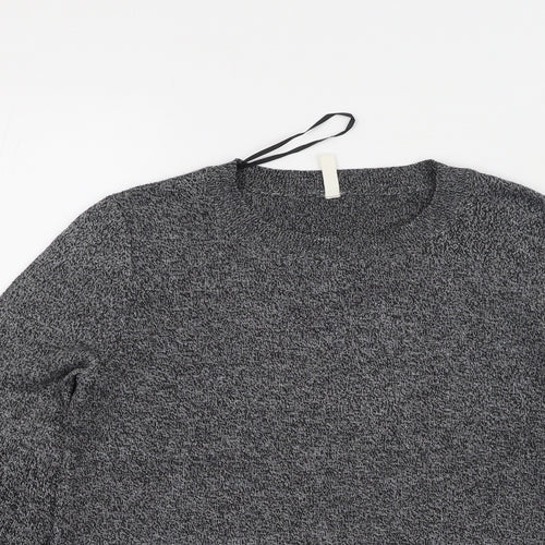 Preworn Womens Grey Round Neck  Polyester Pullover Jumper Size S