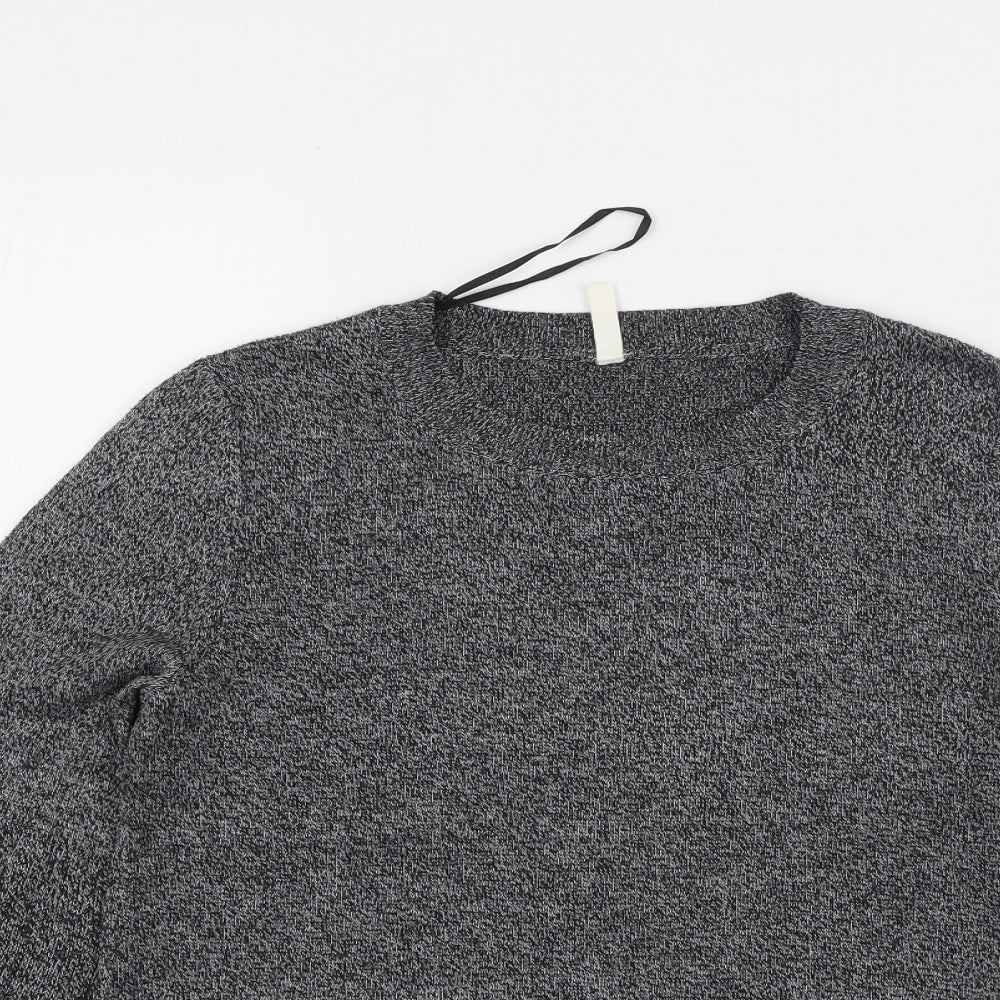 Preworn Womens Grey Round Neck  Polyester Pullover Jumper Size S