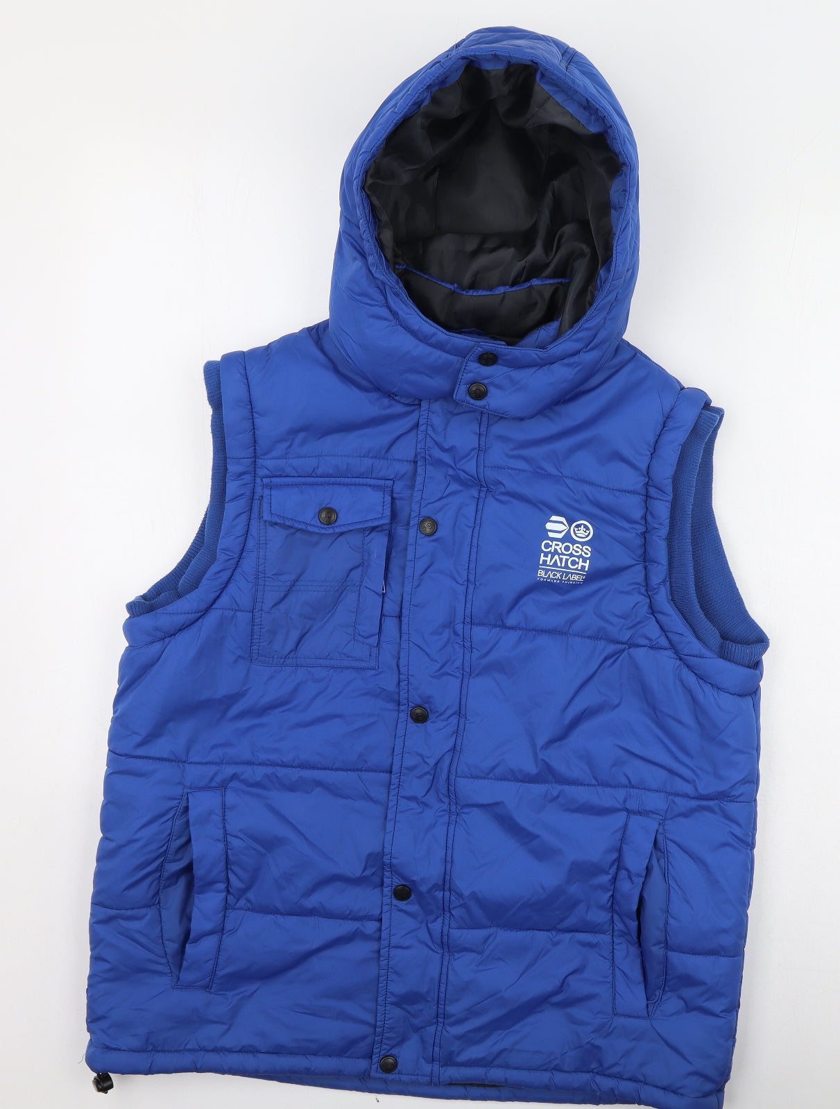 Crosshatch Mens Blue   Gilet Coat Size L