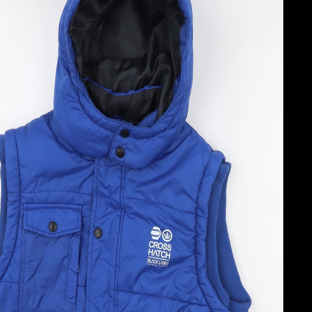 Crosshatch Mens Blue   Gilet Coat Size L