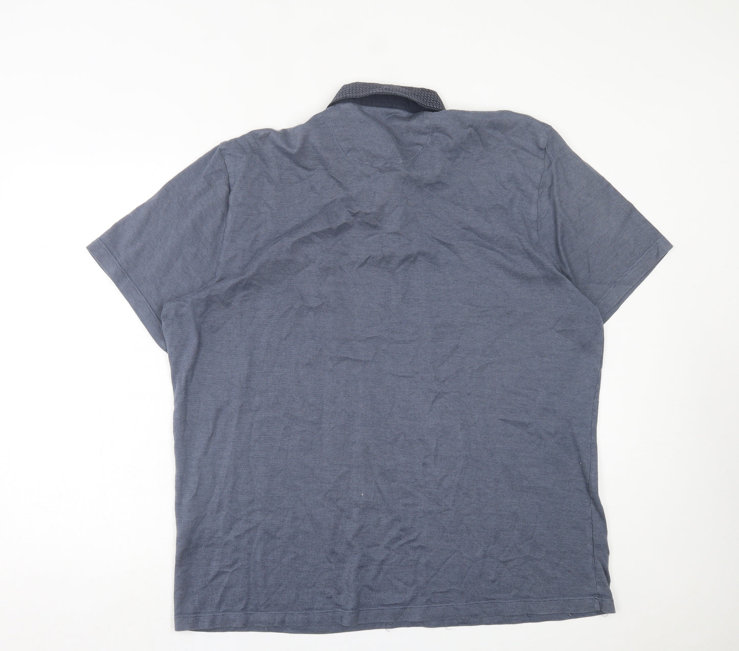 NEXT Mens Blue  Cotton  Polo Size 2XL Collared Button