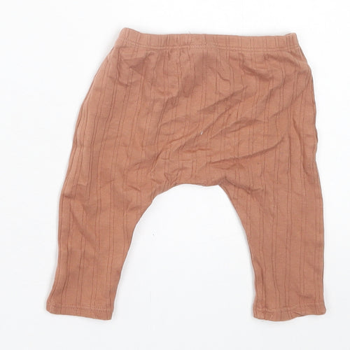 NEXT Girls Brown  Cotton Capri Trousers Size 3-6 Months  Pullover