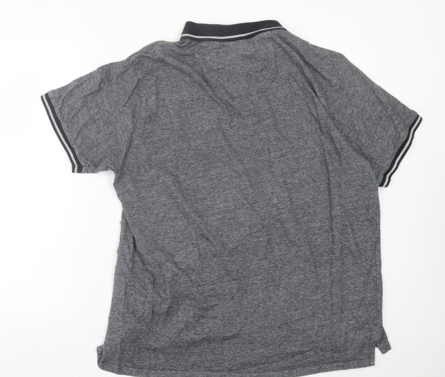 Pierre Cardin Mens Grey  Cotton  Polo Size 2XL Collared Button
