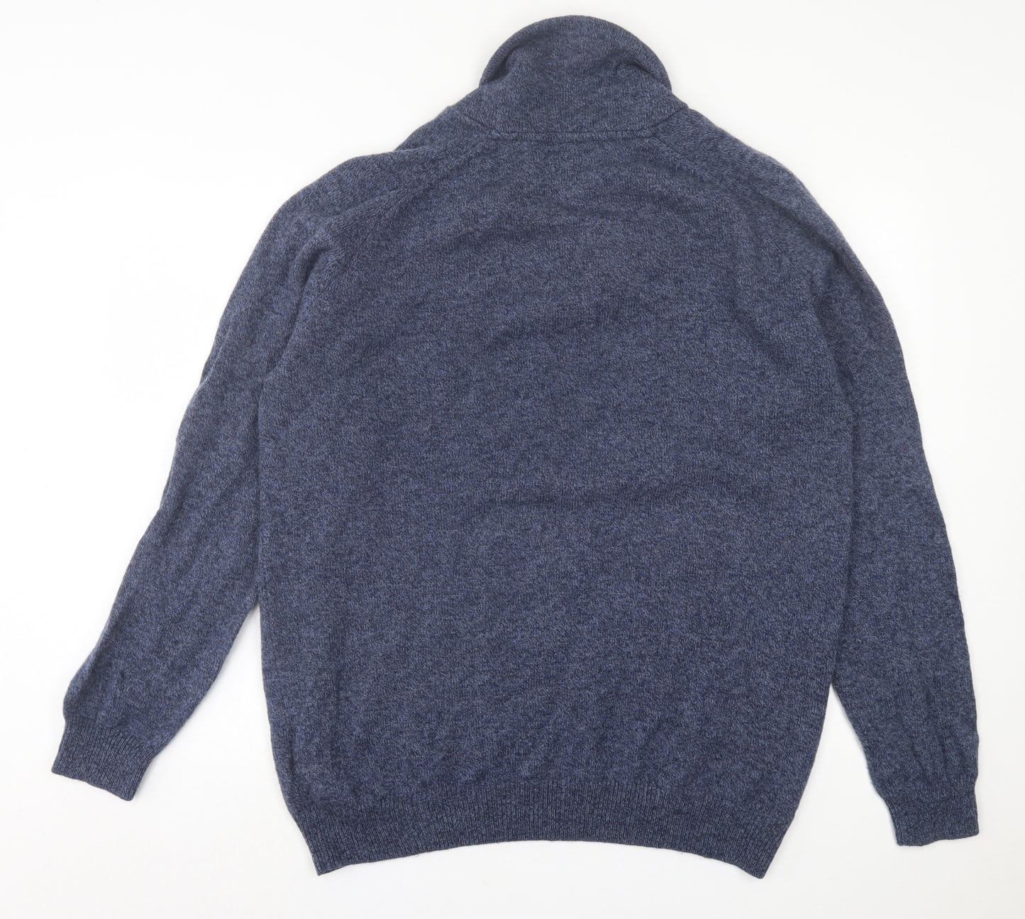 NEXT Mens Blue V-Neck  Wool Pullover Jumper Size 2XL