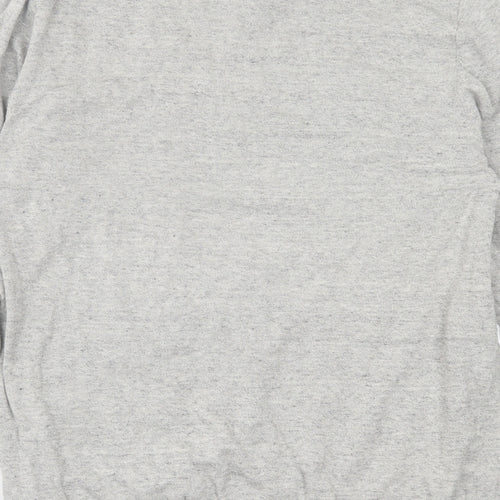 H&M Mens Grey Crew Neck  Cotton Pullover Jumper Size L