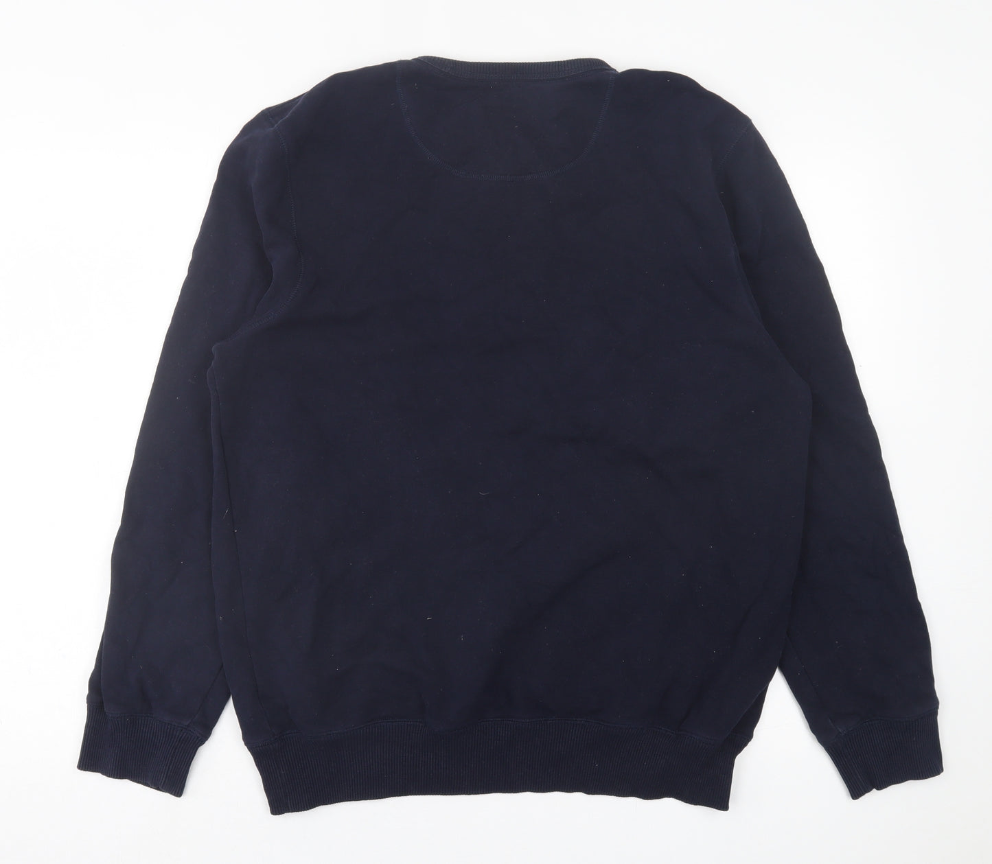 Modern Essentials  Mens Blue  Cotton Pullover Sweatshirt Size M