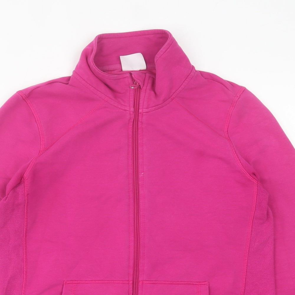 Danskin Womens Pink  Cotton Full Zip Sweatshirt Size S  Zip