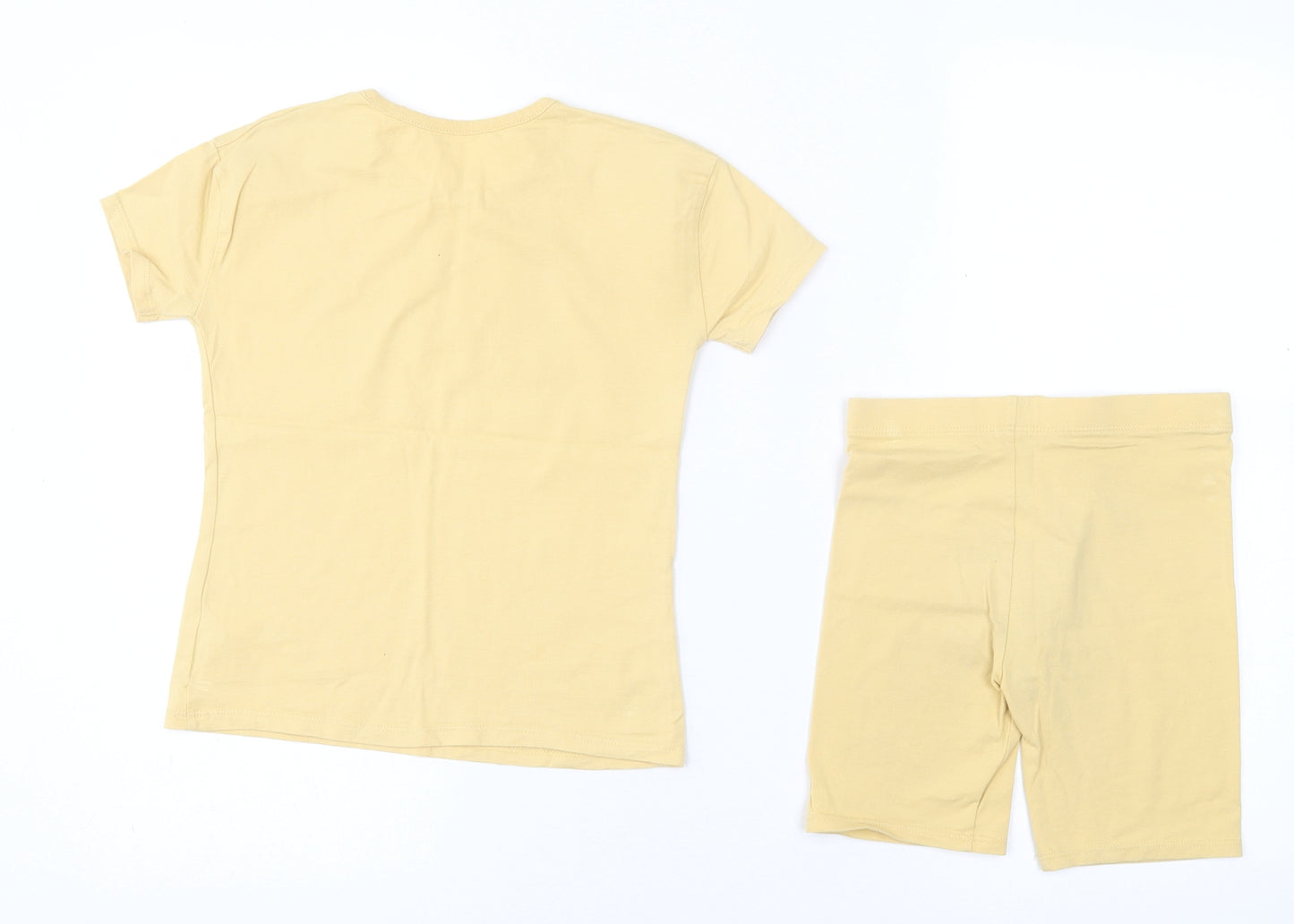 George Girls Yellow  Cotton Shorts Outfit/Set Size 6-7 Years  Pullover - Minnie & Mickey
