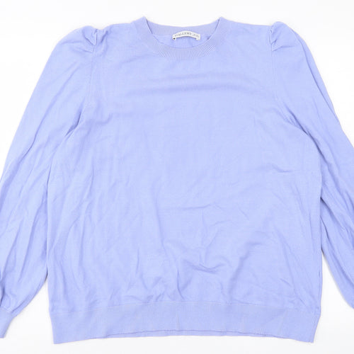 Gallery Womens Purple Crew Neck  Viscose Pullover Jumper Size XL