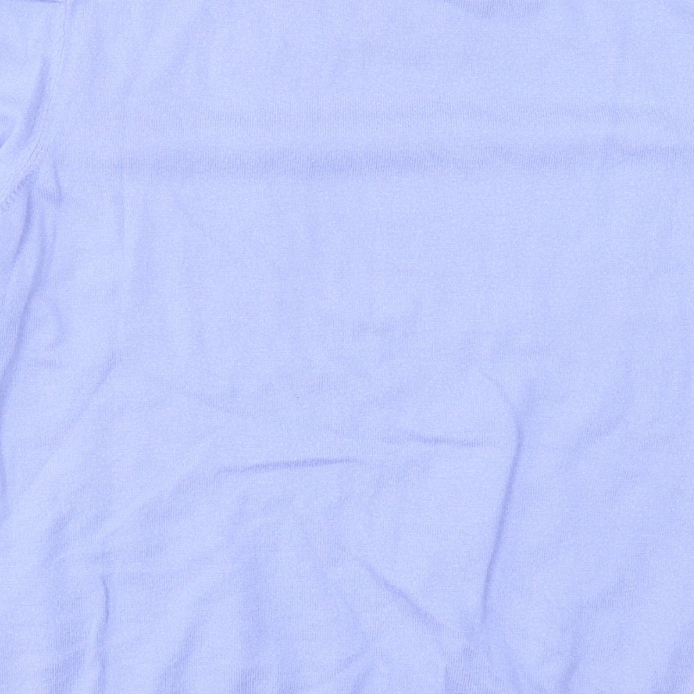 Gallery Womens Purple Crew Neck  Viscose Pullover Jumper Size XL