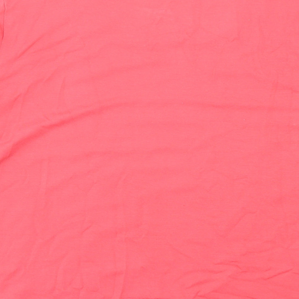 Rabe Womens Pink  Viscose Basic T-Shirt Size 20 Crew Neck