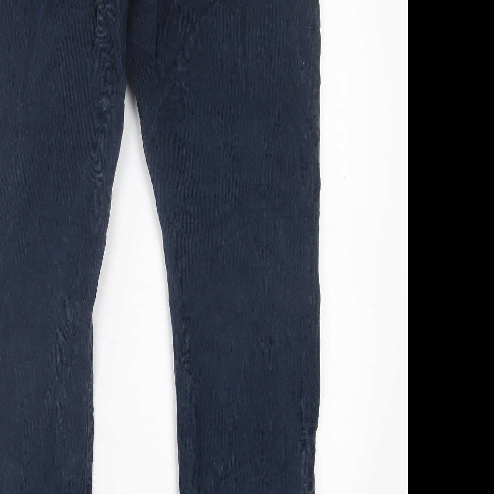 Jack Wills Mens Blue  Cotton Chino Trousers Size 34 in L32 in Regular Button