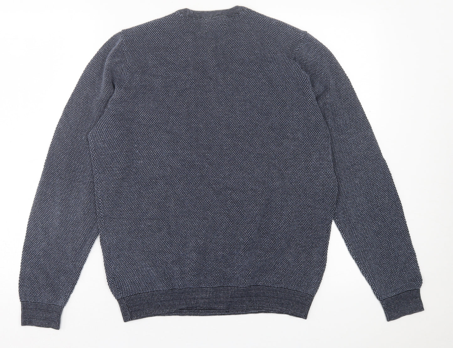 Marks and Spencer Mens Black Crew Neck  Cotton Pullover Jumper Size M