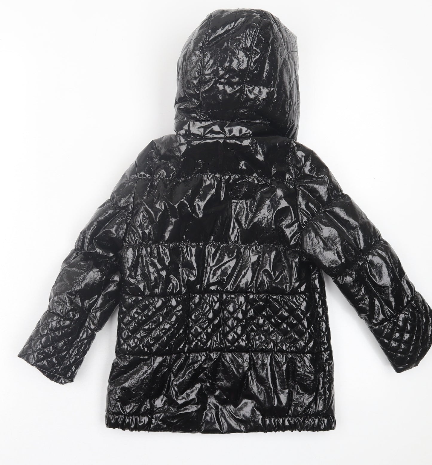 Zara Girls Black   Basic Coat Coat Size 3-4 Years  Zip