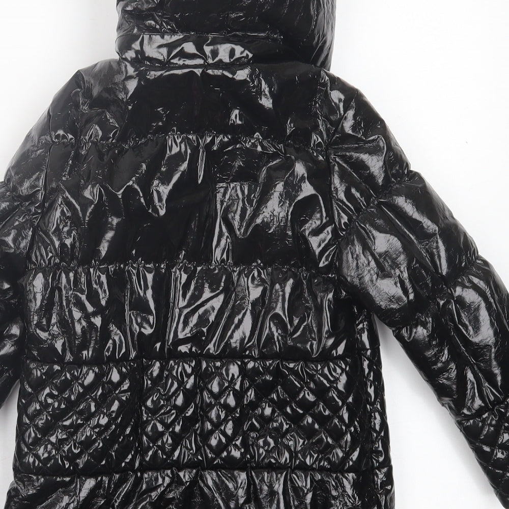 Zara Girls Black   Basic Coat Coat Size 3-4 Years  Zip