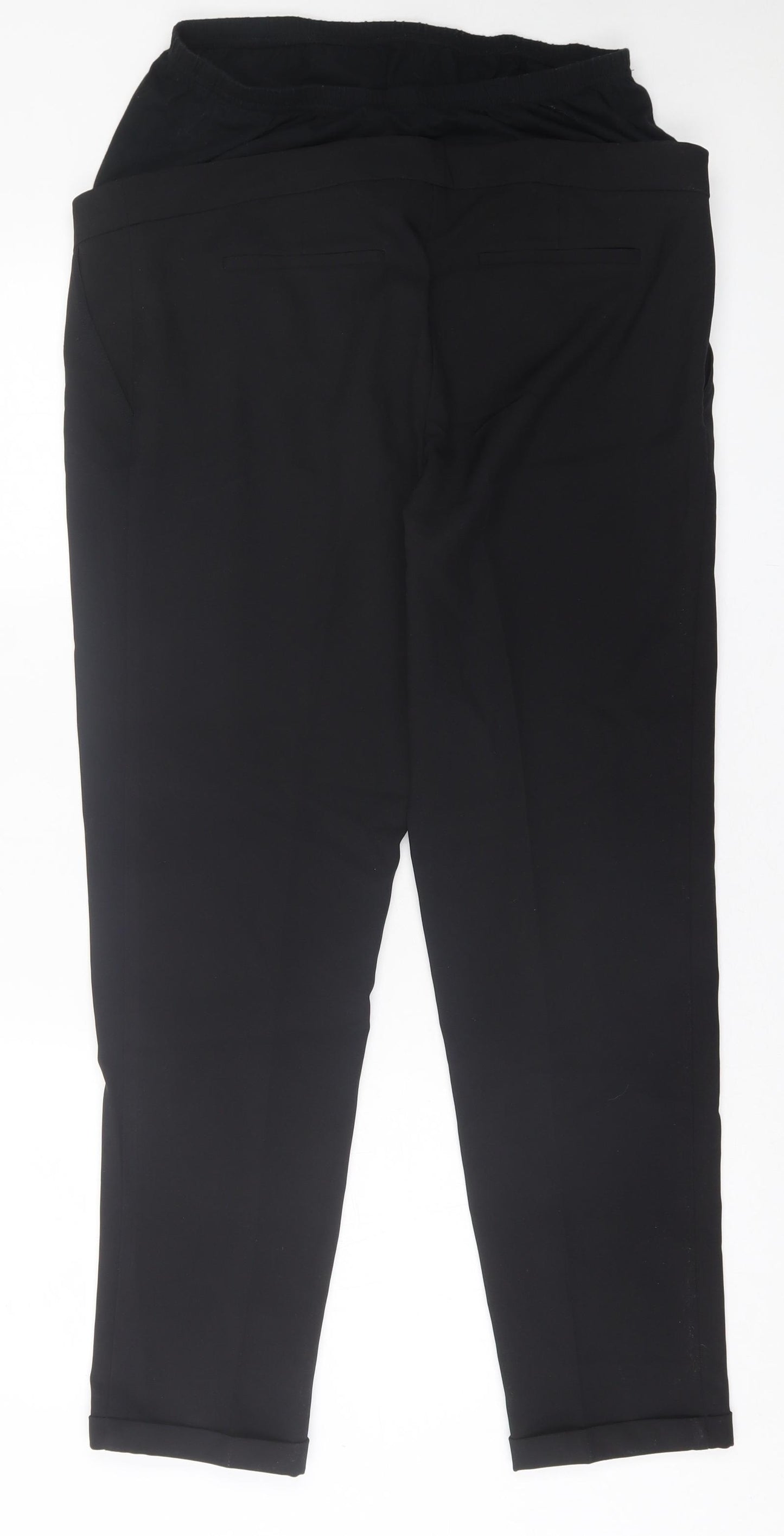 New Look Womens Black  Polyester Trousers  Size 12 L32 in Regular