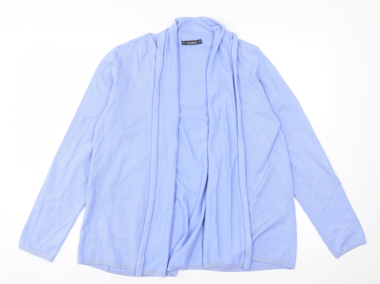 Dunnes Stores Womens Blue V-Neck  Viscose Cardigan Jumper Size L