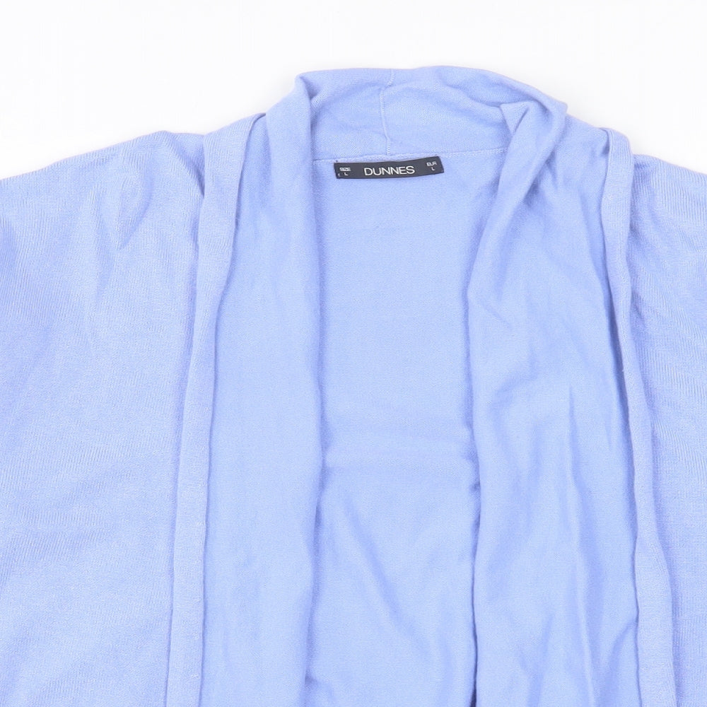 Dunnes Stores Womens Blue V-Neck  Viscose Cardigan Jumper Size L