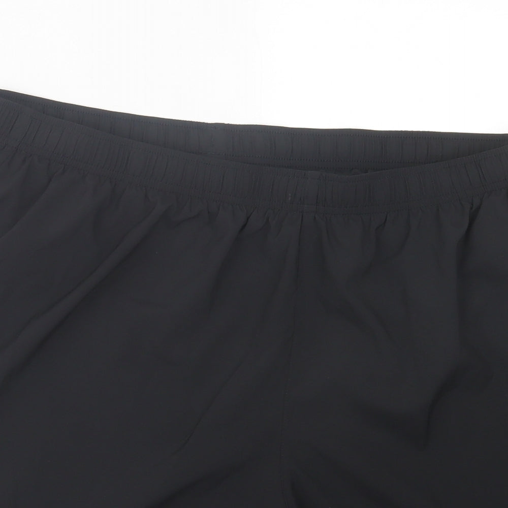 PUMA Mens Black  Polyester Sweat Shorts Size XL L8 in Regular Tie