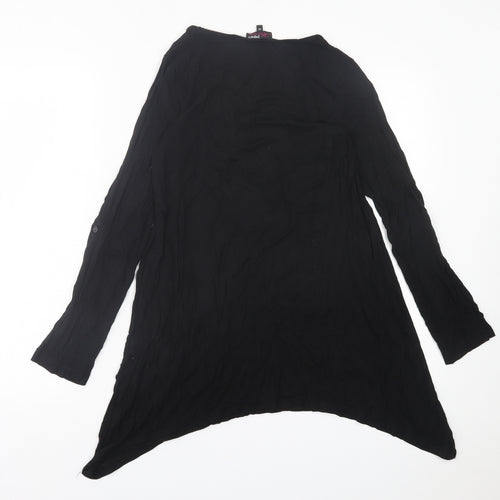 Papaya Womens Black  Viscose A-Line  Size 10  Crew Neck Pullover